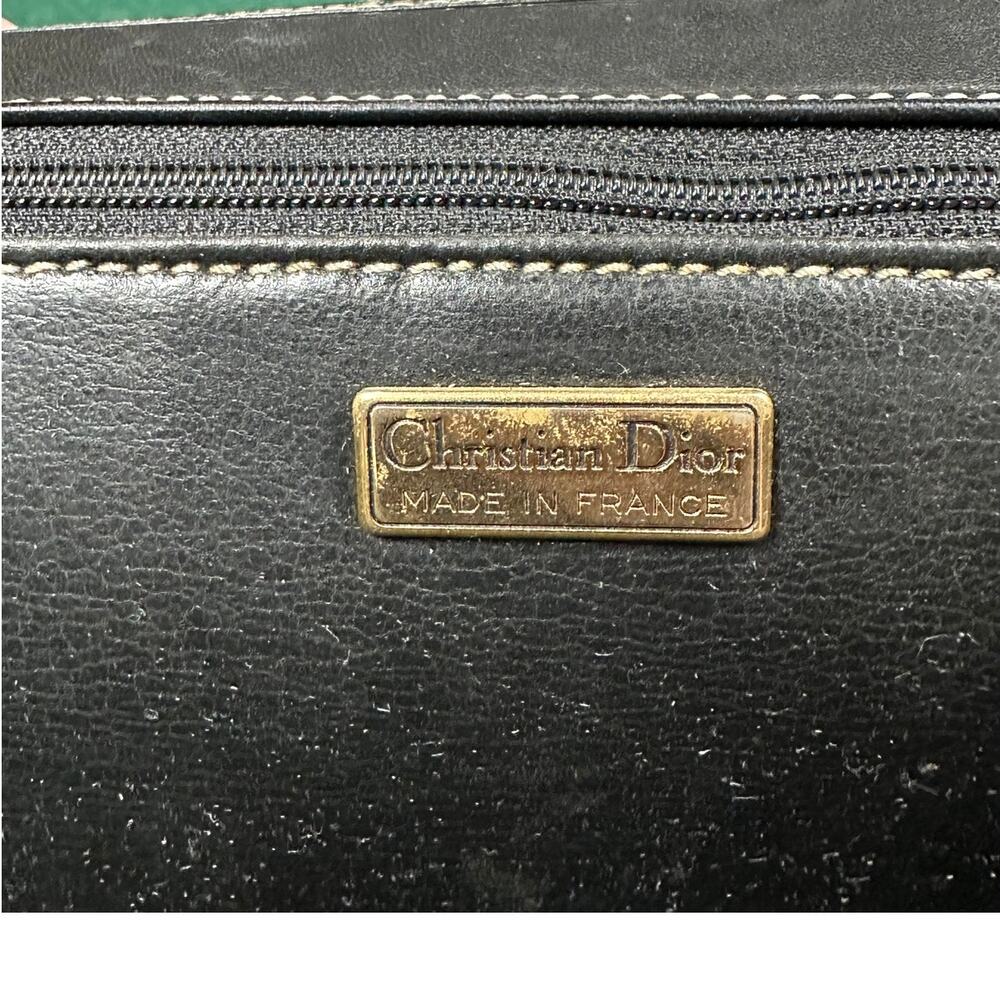Christian Dior Vintage Black Leather Shoulder Bag - Picture 4 of 11